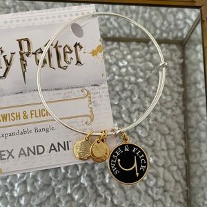 Alex & Ani Swish & Flick two toned bangle bracelet